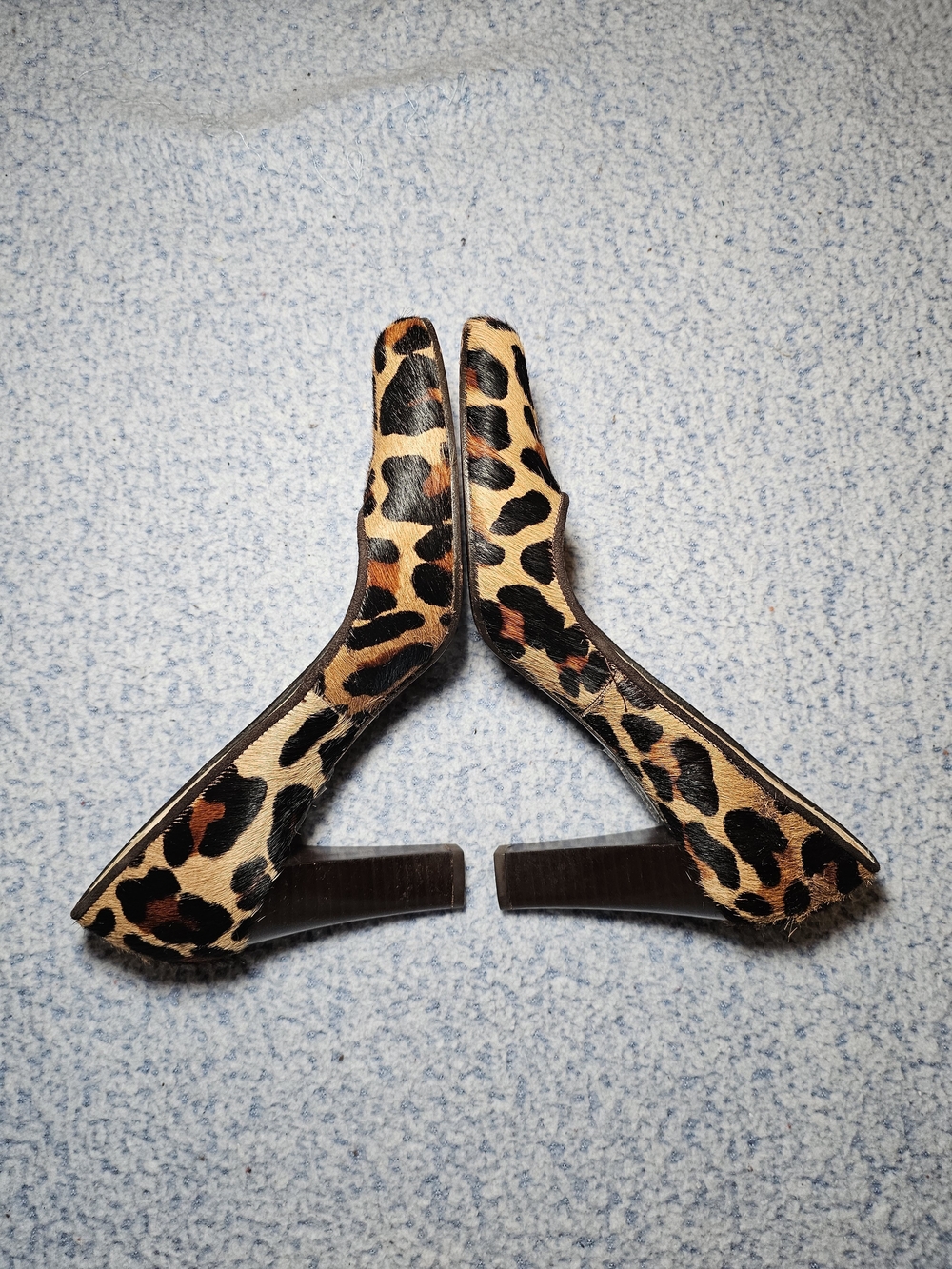 Leopard Print Mid Heel Pumps